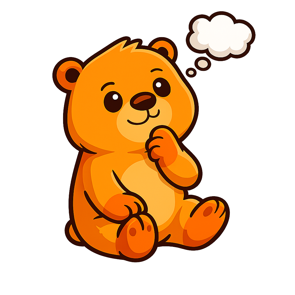 Dozer the bear thinking about a coffee nap